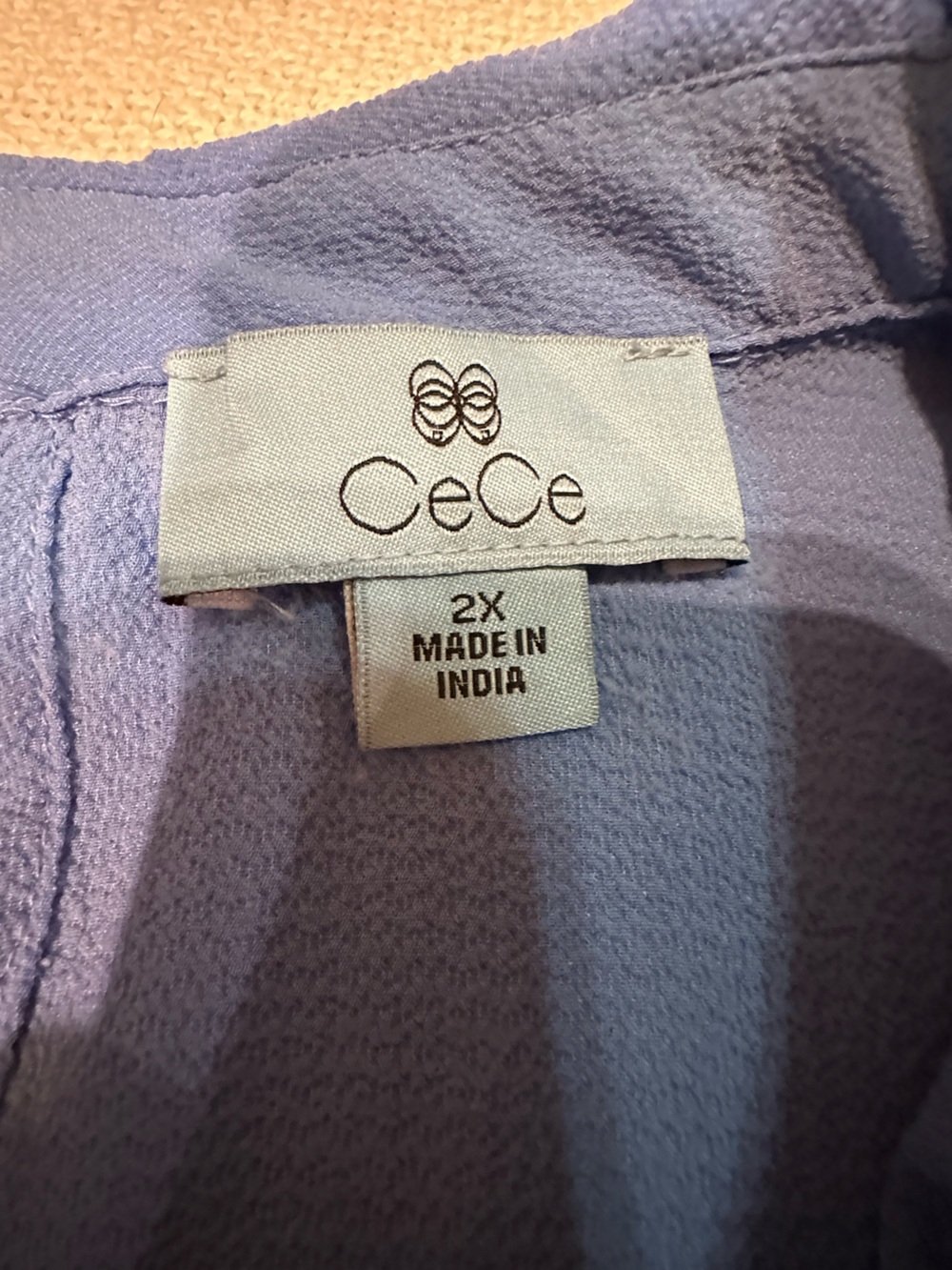 Cece Blue Pleated Neck Camisole - Picture 5 of 6